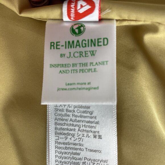 J. Crew Quilted Vest with PrimaLoft Beige Women's Size L - Picture 5 of 9